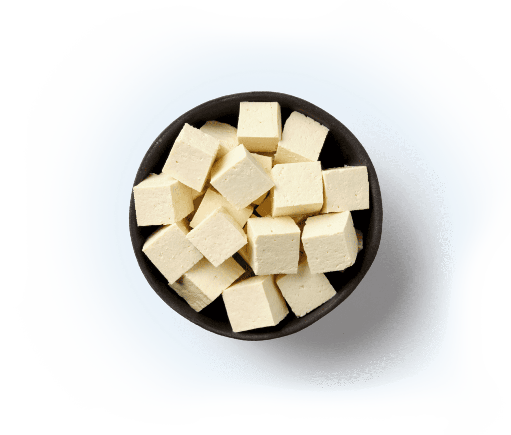 A bowl made with Sunrise tofu